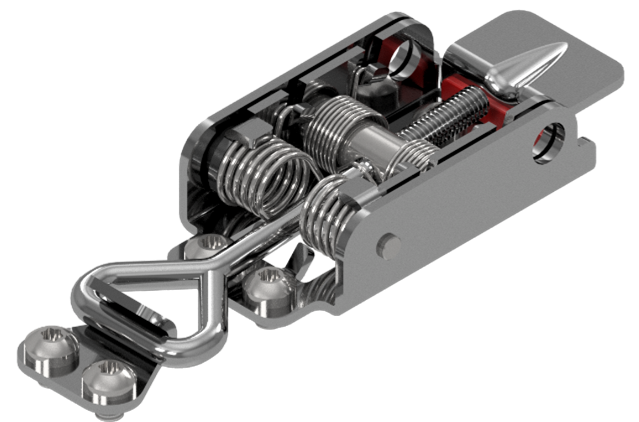 Image of Uniseg Products new ‘Mil-spec’ Snap-Flat Latch SF72 (M6) & Catch